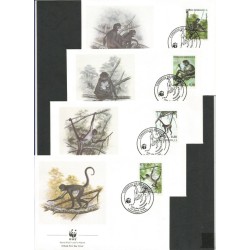 Honduras 1990, WWF: małpa czepiak. FDC