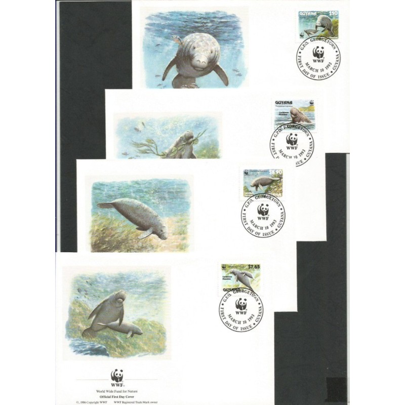 Gujana 1993, WWF: Ssak manat. FDC