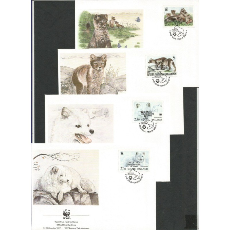 Finlandia 1993, WWF: lis polarny. FDC