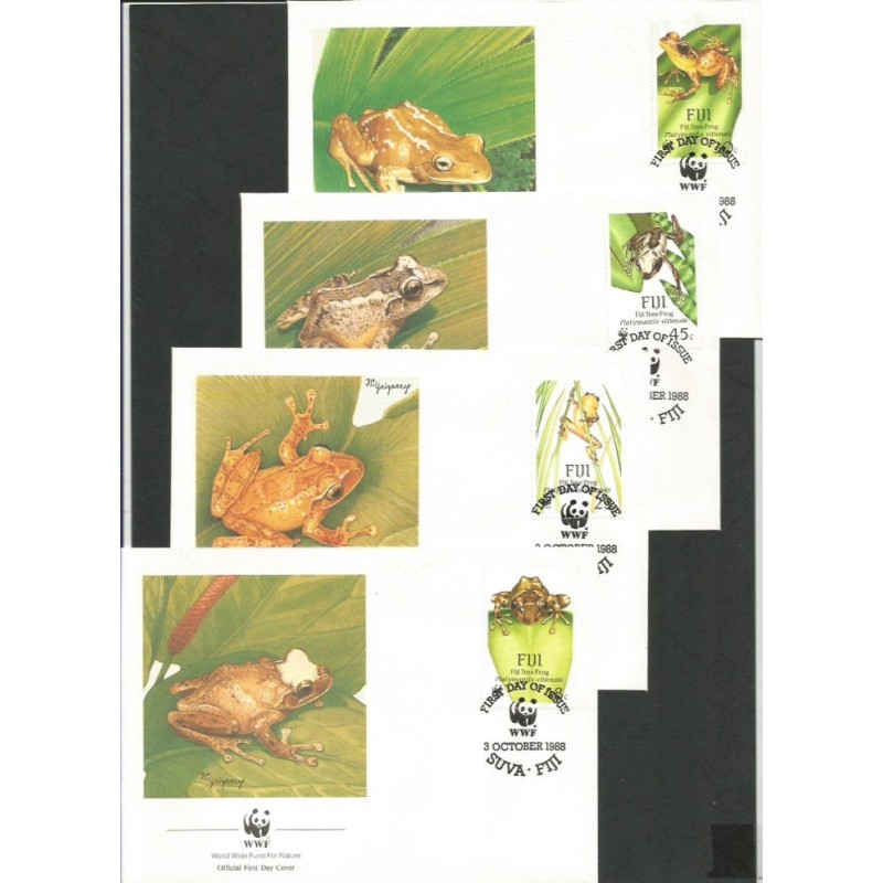 Fidżi 1988, WWF: żaba. FDC