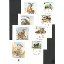 Czad 1988, WWF: owca grzywiasta. FDC