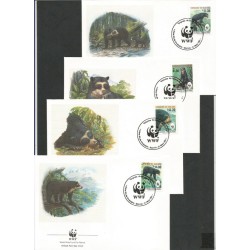 Boliwia 1991, WWF: niedźwiedź andyjski. FDC