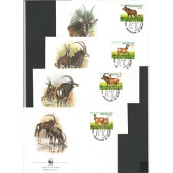 Angola 1990, WWF Antylopa sobolowa. FDC