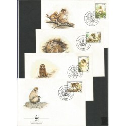 Algieria 1988, WWF: małpa makak. FDC