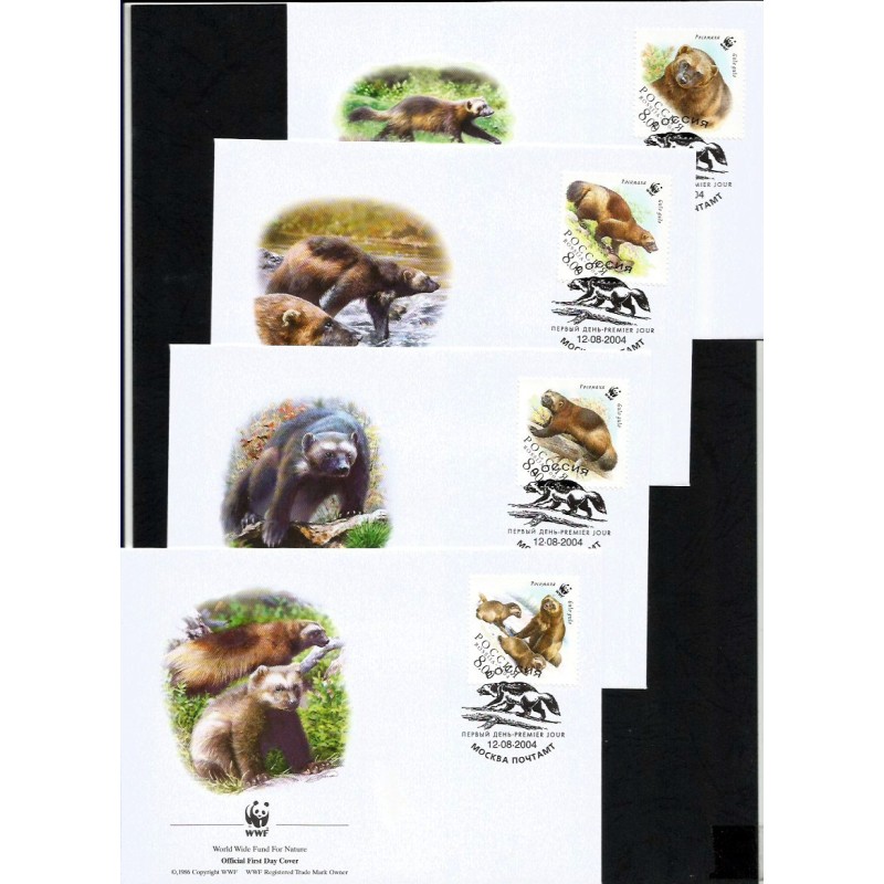 Rosja 2004, WWF: rosomak. FDC