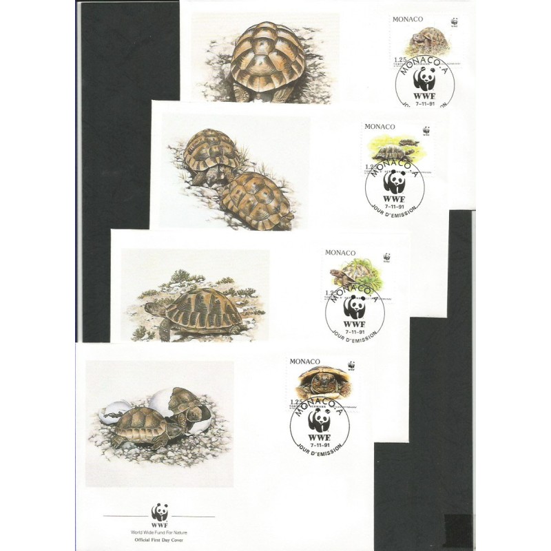 Monako 1991, WWF: żółwie. FDC
