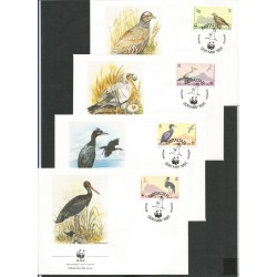 Gibraltar 1991, WWF: ptaki. FDC