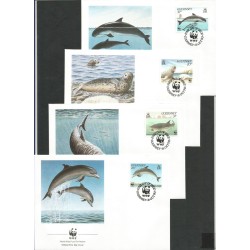 Guernsey 1990, WWF: fauna morska, ssaki, ryby, foki. FDC