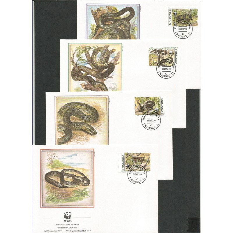 Mołdawia 1993, WWF: wąż eskulapa. FDC