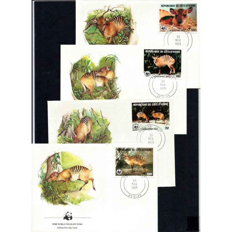Wybrzeże Kości Słoniowej 1985, WWF: antylopa dujker. FDC