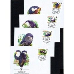 Aitutaki 2002, WWF: papuga loreczka. FDC