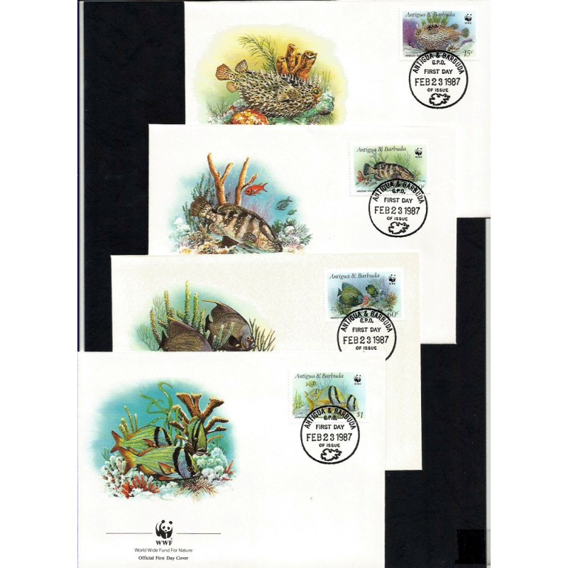 Antigua i Barbuda 1987, WWF: ryby. FDC