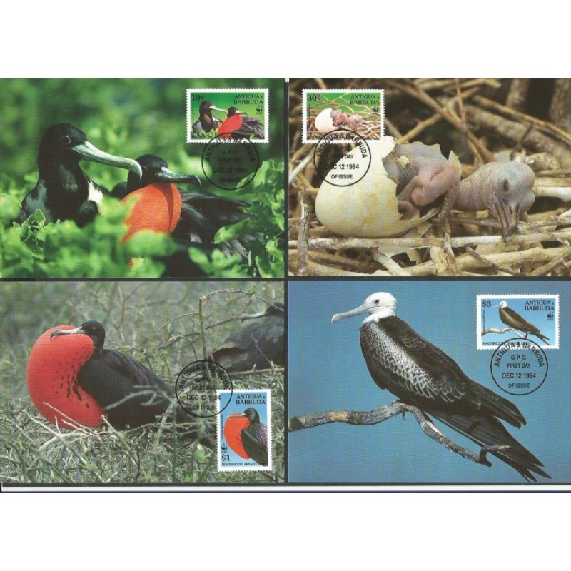 Antigua i Barbuda 1994, WWF: ptak fregata. Karty maksimum