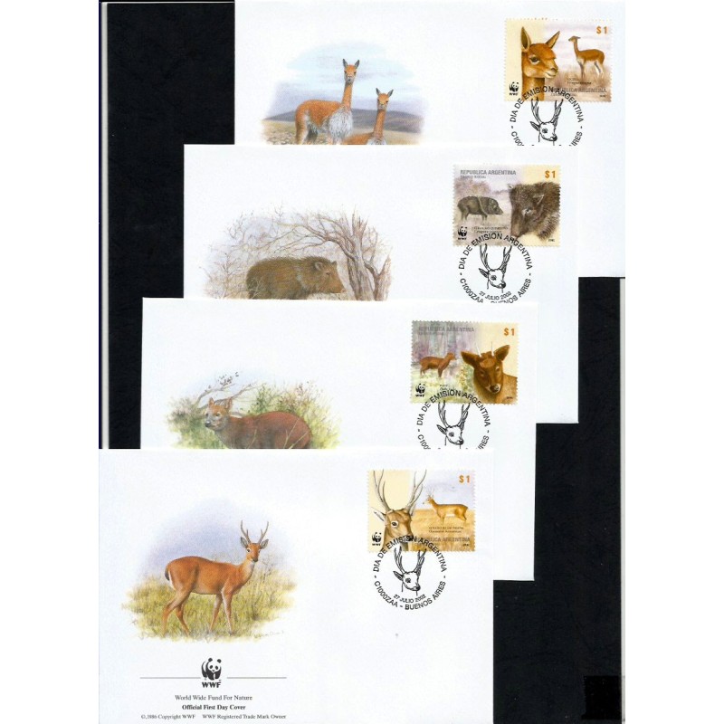 Argentyna 2002, WWF: ssaki. FDC