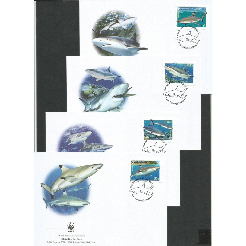 Australia 2005, WWF: ryby, rekin. FDC