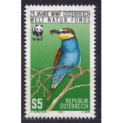Austria 1988, WWF: ptak żołna **