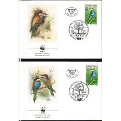 Austria 1988, WWF: ptak żołna. 2 FDC
