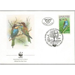 Austria 1988, WWF: ptak żołna. FDC