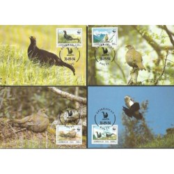 Azerbejdżan 1994, WWF: ptak cietrzew kaukaski. Karty maksimum