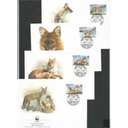 Bhutan 1997, WWF: cyjon rudy. FDC