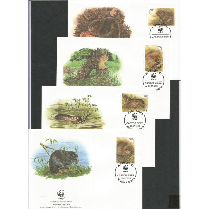 Białoruś 1995, WWF: bóbr. FDC