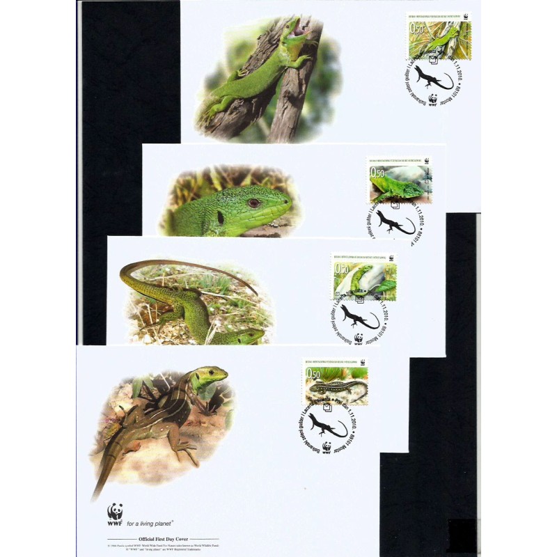 Bośnia 2010, WWF: jaszczurka. FDC