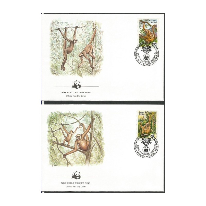 Brazylia 1984, WWF: małpy. FDC