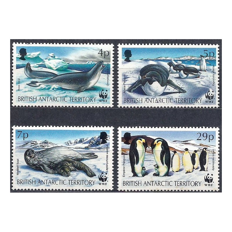 Bryt. Ter. Arktyczne 1992, WWF: pingwiny i foki **