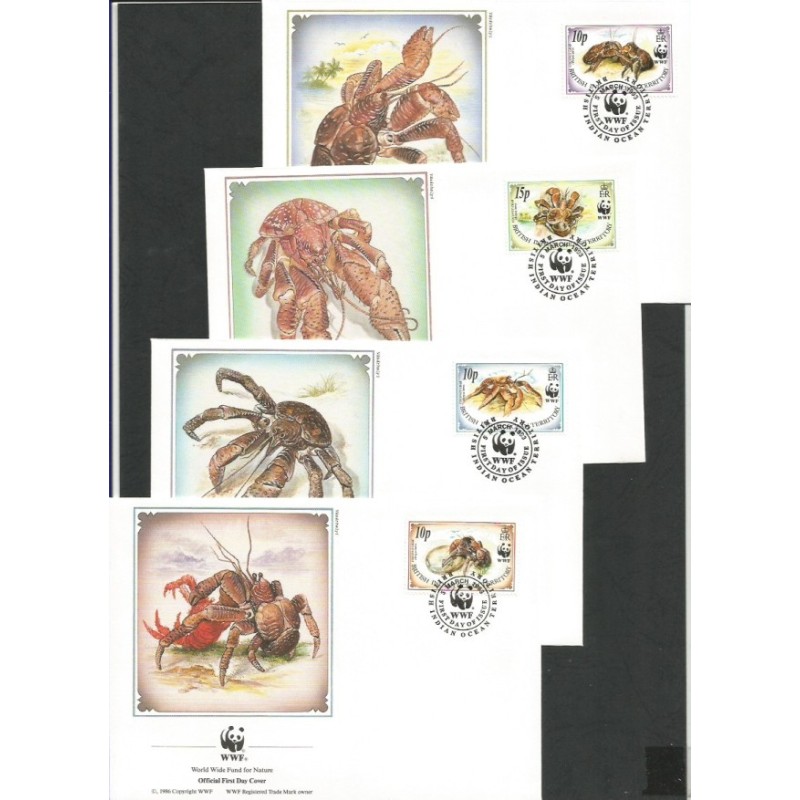 Bryt. Ter. Ind. 1993, WWF: kraby. FDC
