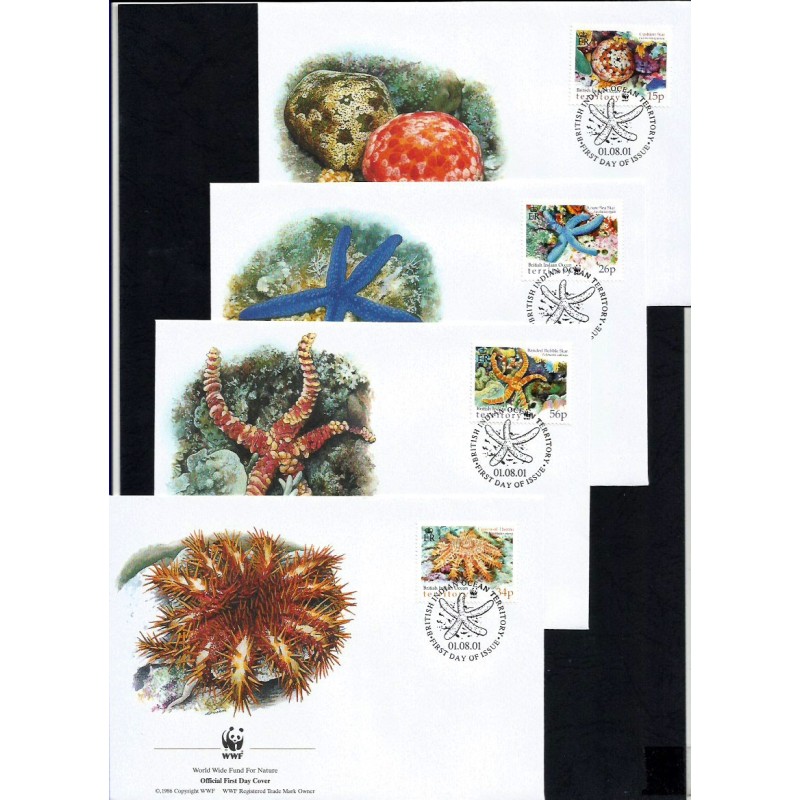 Bryt. Ter. Ind. 2001, WWF: rozgwiazdy. FDC