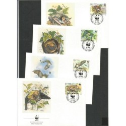 Bułgaria 1989, WWF: nietoperze. FDC