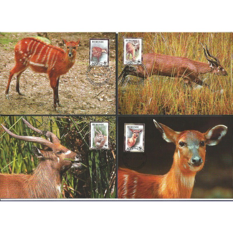 Burundi 2004, WWF: sitatunga sawannowa. Karty maksimum