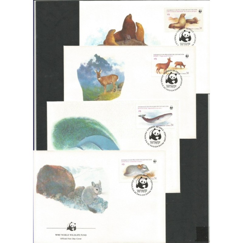 Chile 1984, WWF: ssaki. FDC