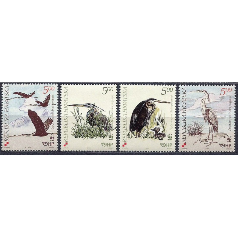 Chorwacja 2004, WWF: ptak czapla purpurowa **