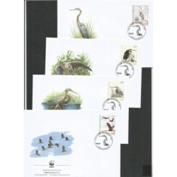 Chorwacja 2004, WWF: ptak czapla purpurowa. FDC