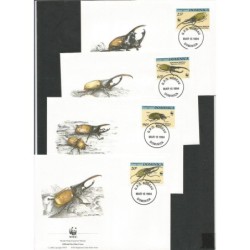Dominika 1994, WWF: owad rohatyniec. FDC