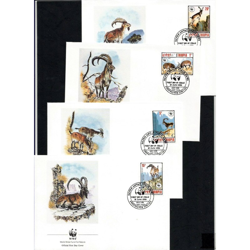 Etiopia 1990, WWF: koziorożec. FDC