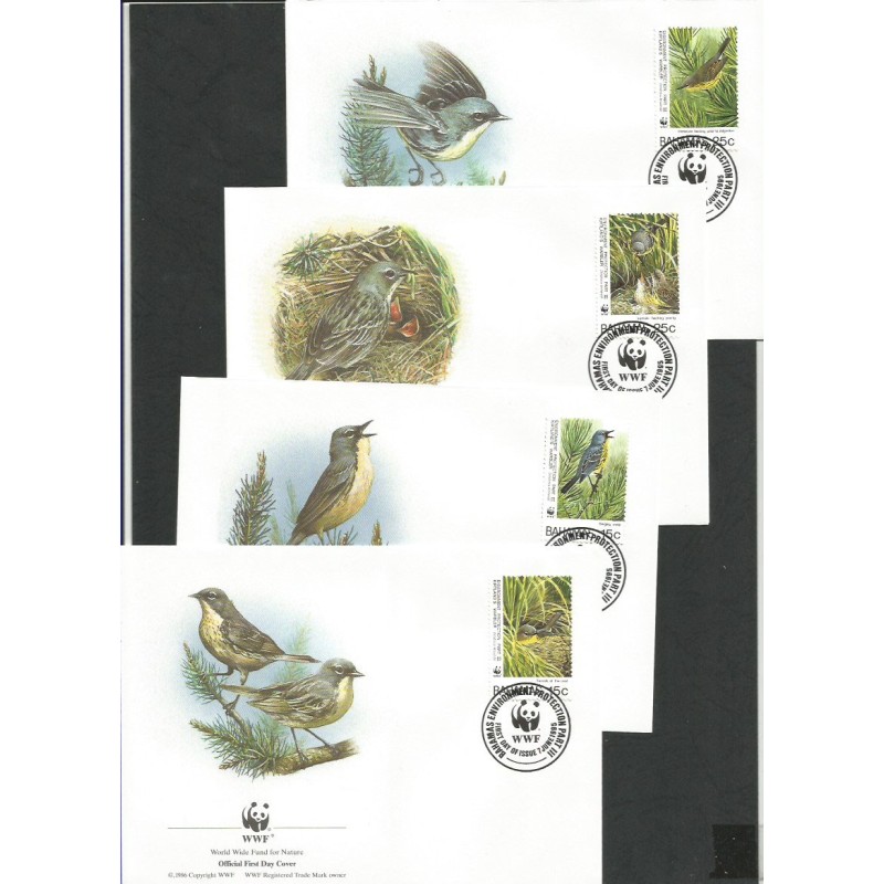 Bahamy 1995, WWF: ptaki. FDC