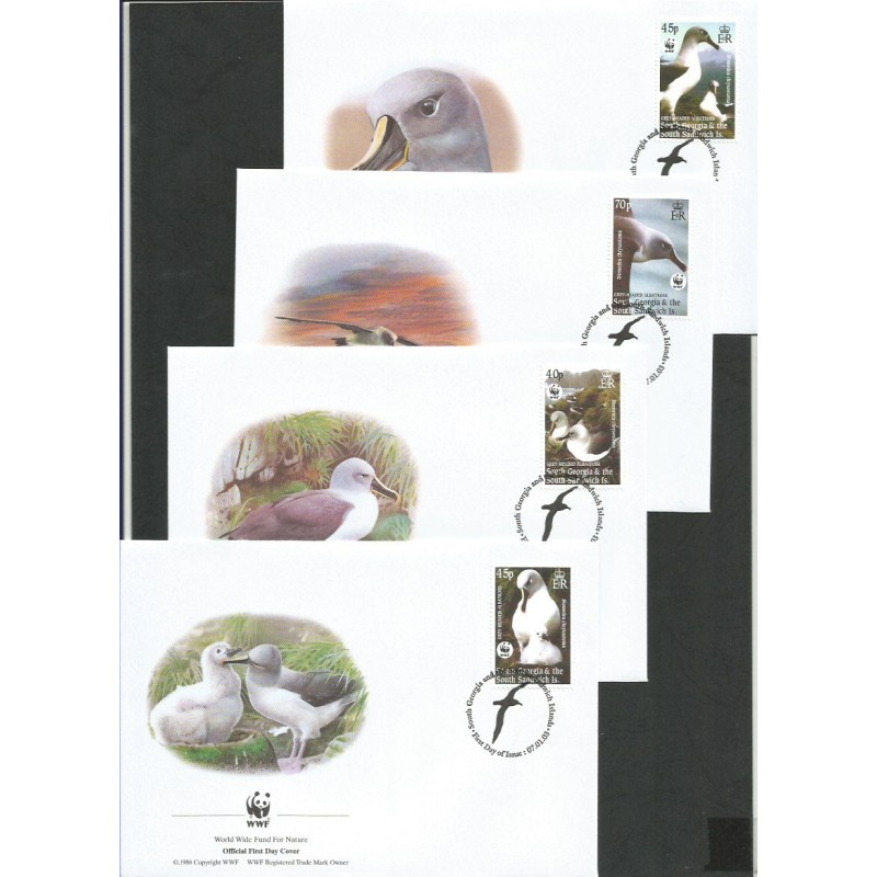 Georgia Południowa 2003, WWF: ptak albatros. FDC