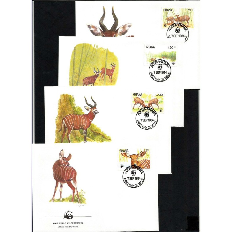 Ghana 1984, WWF: antylopa bongo. FDC