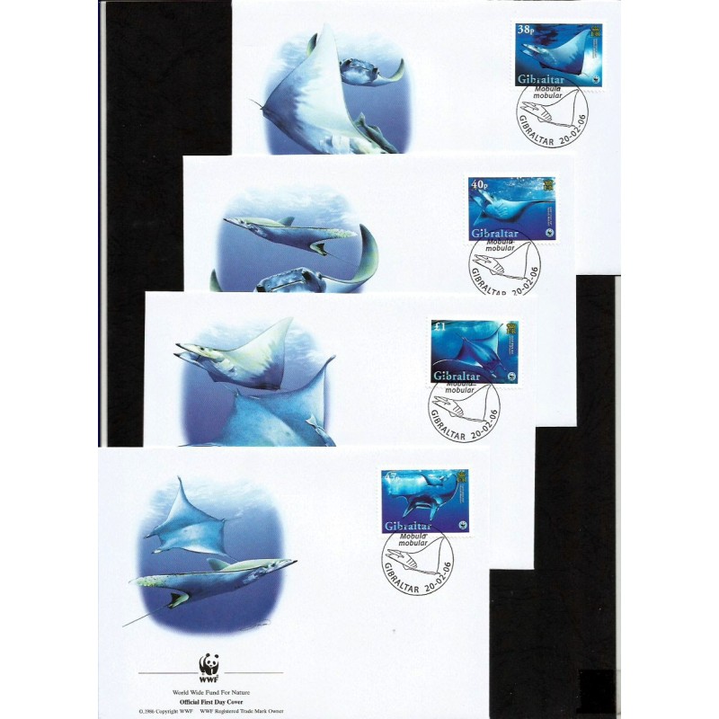 Gibraltar 2006, WWF: ryba manta. FDC