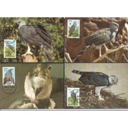 Gujana 1990, WWF: ptak harpia. Karty maksimum