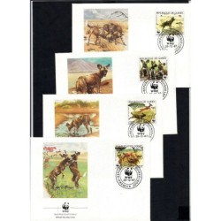 Gwinea 1987, WWF: hiena. FDC