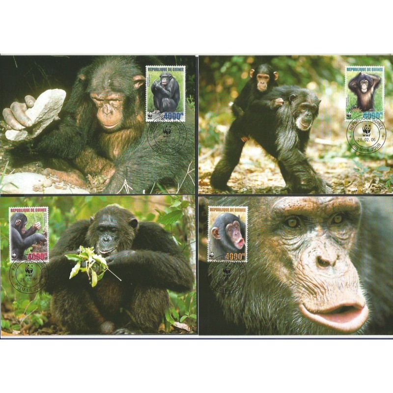 Gwinea 2006, WWF: małpy. Karty maksimum