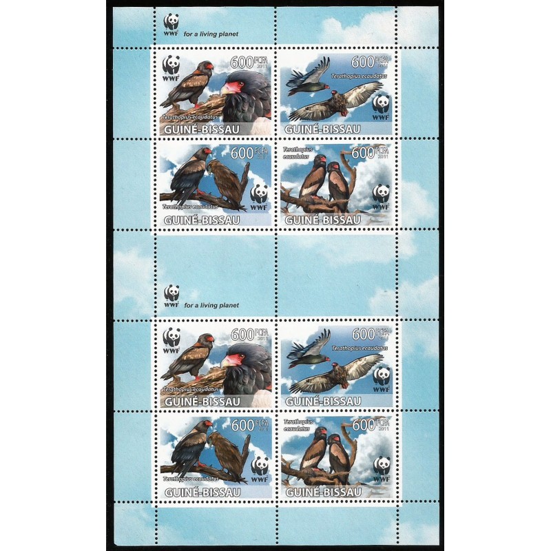 Gwinea Bissau 2011, WWF: ptak jastrząb kuglarz. Blok **