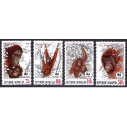 Indonezja 1989, WWF: małpa orangutan **