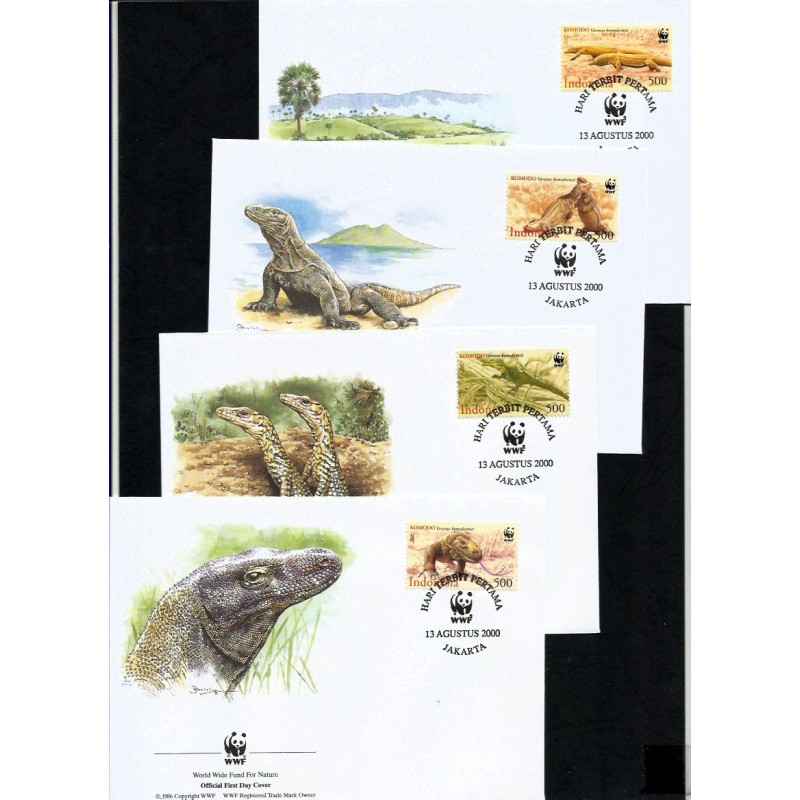 Indonezja 2000, WWF: waran. FDC