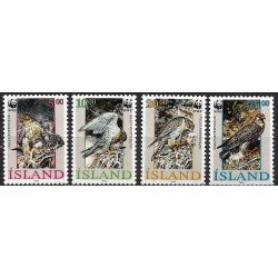 Islandia 1992, WWF: ptak sokół białozór **
