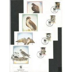 Islandia 1992, WWF: ptak sokół białozór. FDC