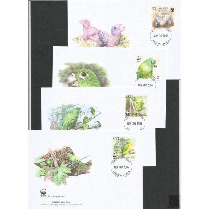 Jamajka 2006, WWF: ptak papuga. FDC